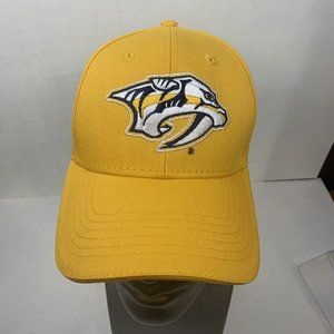 NASHVILLE PREDATORS Preds NHL Hockey Yellow Adjustable Baseball Cap Hat NEW
